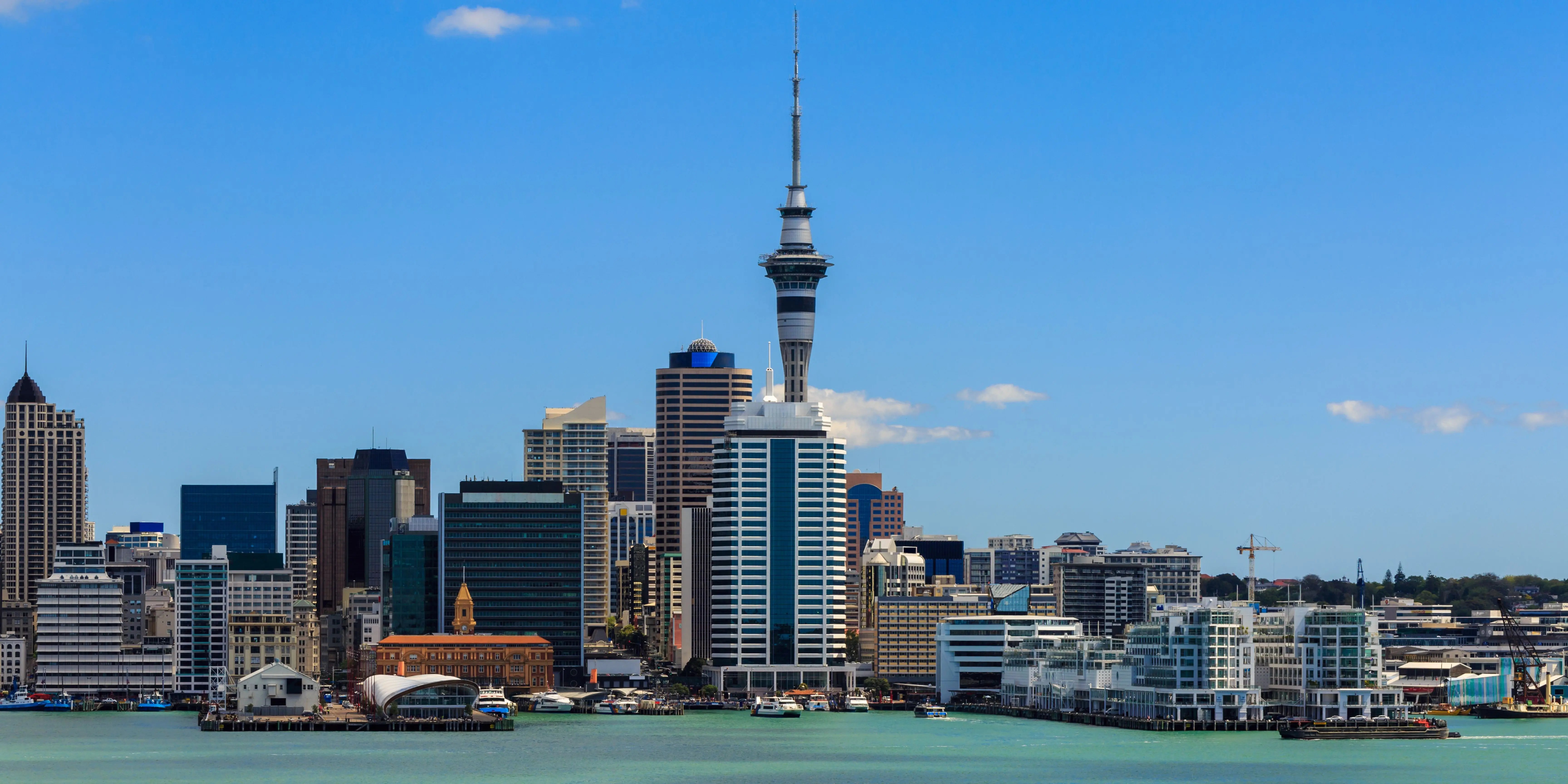 Die Skyline von Auckland, Neuseeland Auckland University of Technology