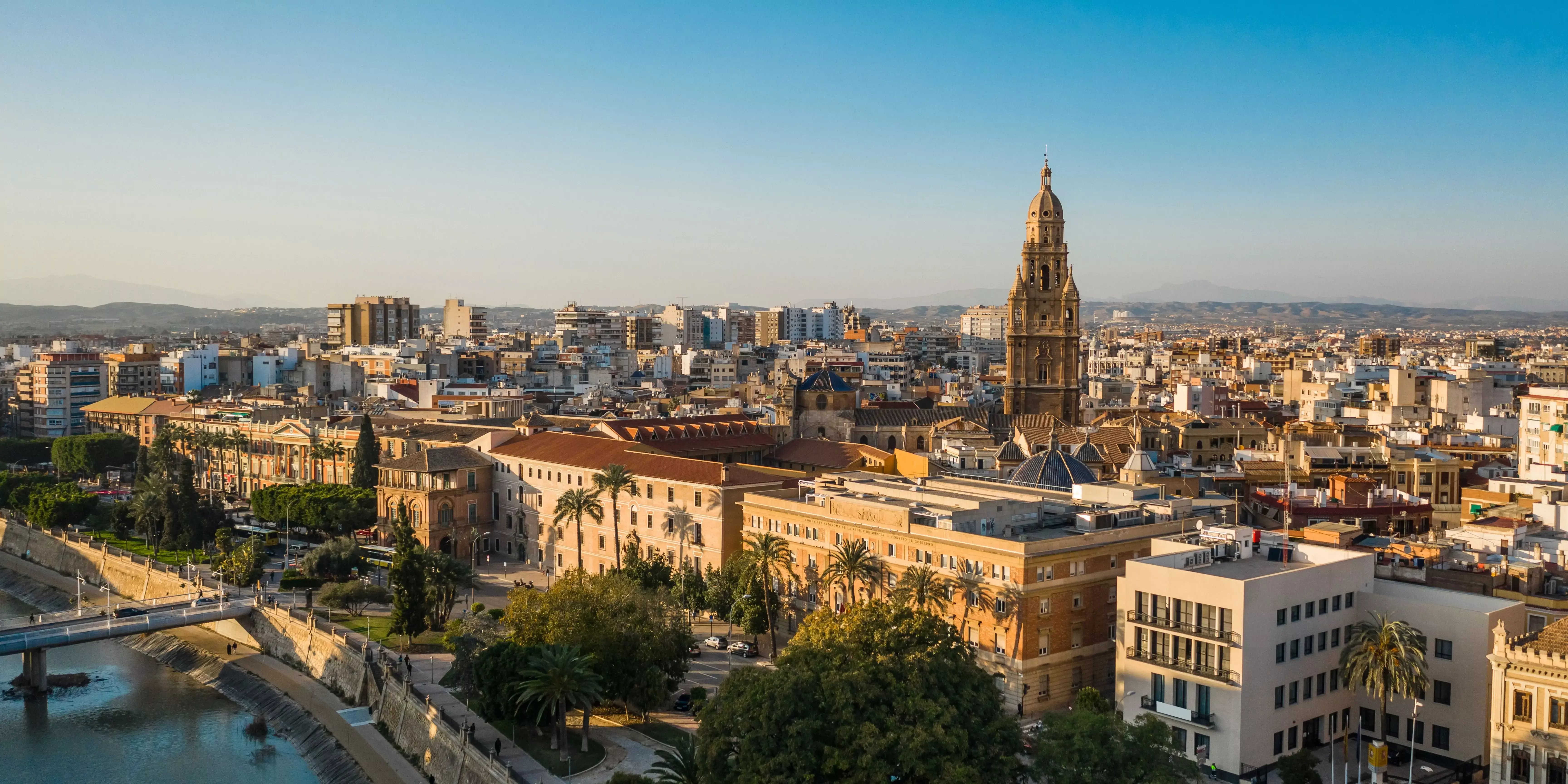 Die Aussicht auf die Stadt Murcia in Spanien