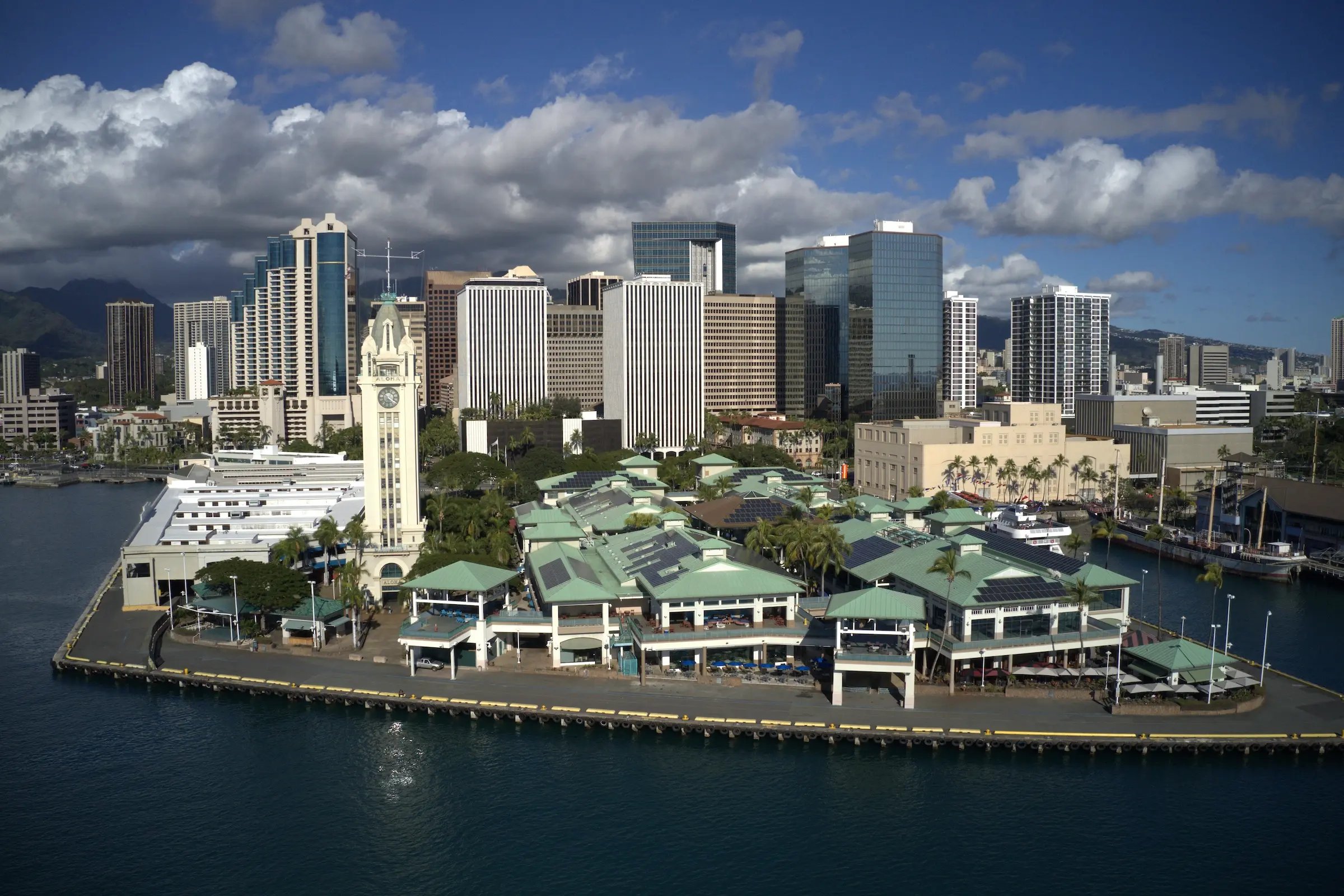 Vogelperspektive des Downtown Campus der Hawai'i Pacific University